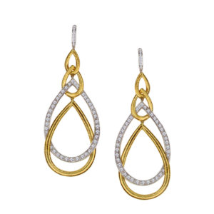 Gold and Silver Dangling earrings