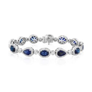 Blue sapphire and diamond “Kara” bracelet by Yael Designs